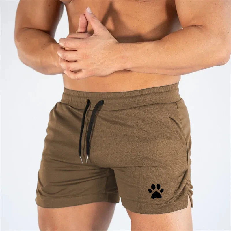 Men's Fitness Shorts  Bear Paw Print Fashion Casual Shorts Summer Outdoor Jogging Shorts Men's Home Pants Popular Fitness Shorts