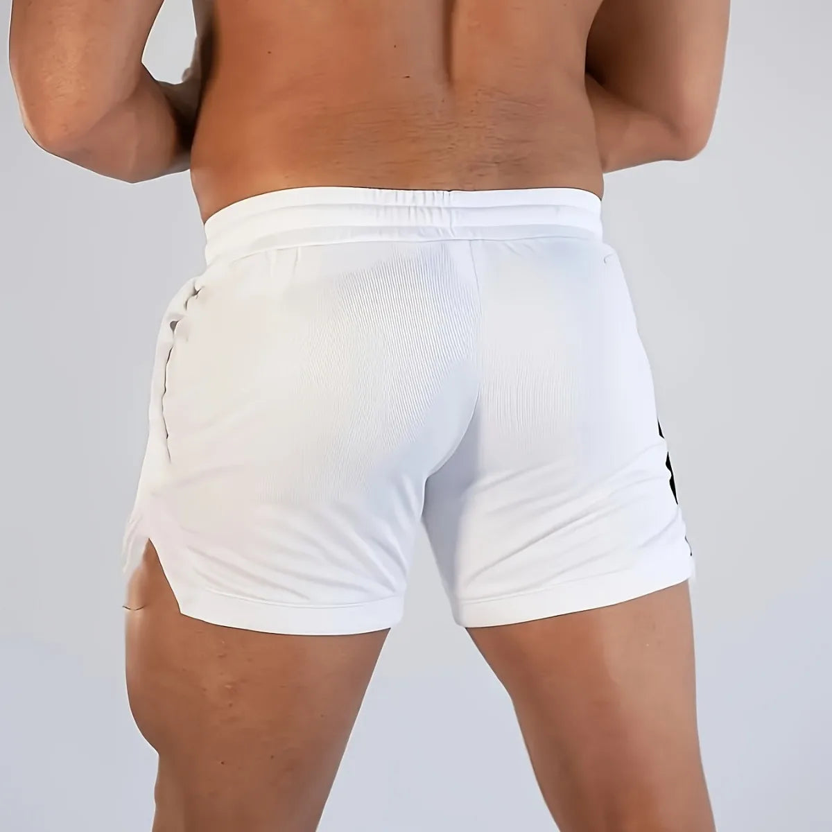 Sports Shorts Men's Running Fitness Training Quick Drying Trunks Braid Button Beach Pants Breathable Fitness Casual