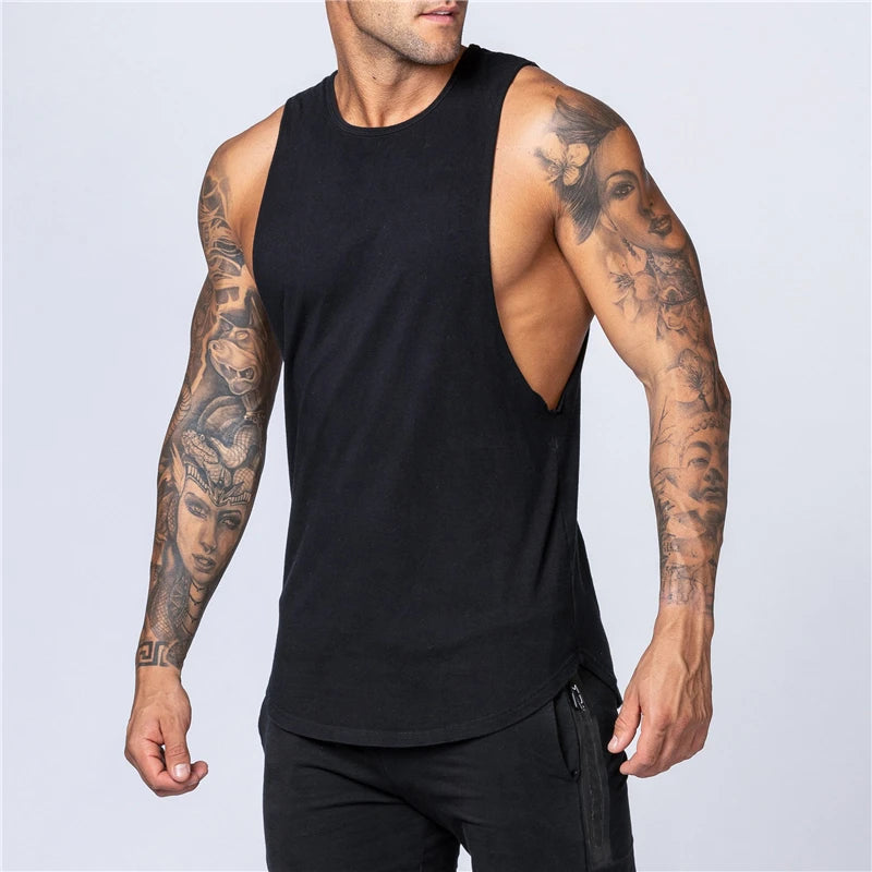 Men's Summer Fitness Cotton Tank Top