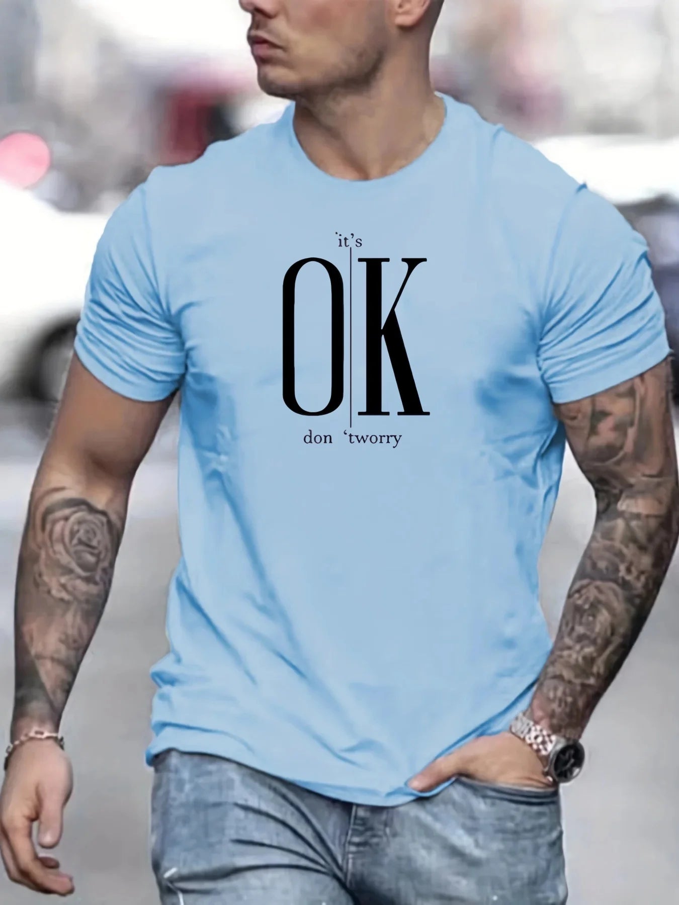 Men's 100% Pure Cotton Short Sleeved T-shirt