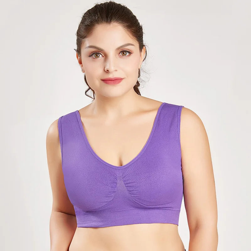 Plus Size Women Seamless Bra with Pads Big