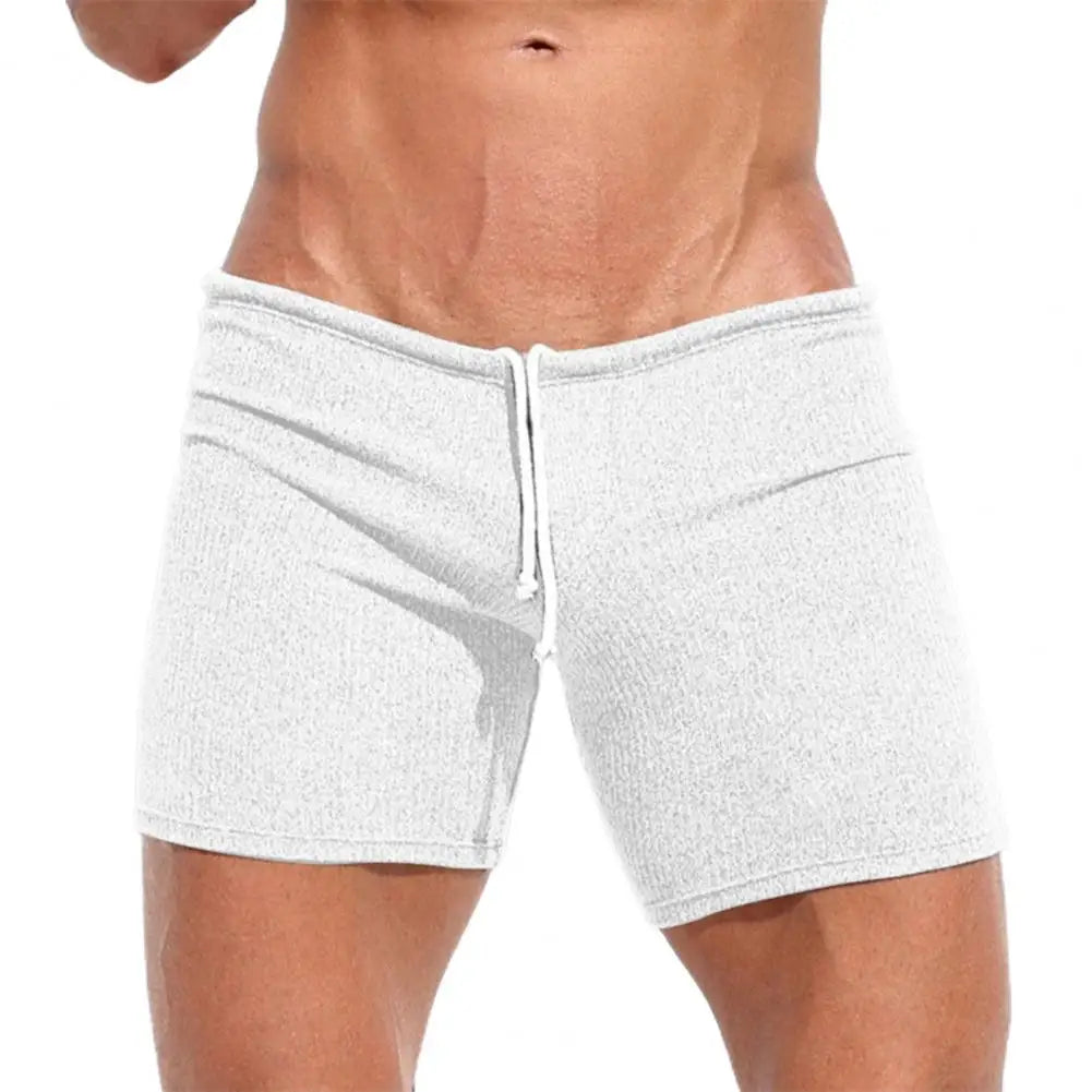 Men Beach Shorts Drawstring Summer Swim Trunks Sport Gym Running Shorts Vacation Sport Pants Activewear Shorts Exercise Trousers