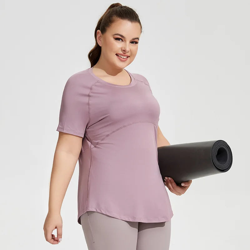 Plus Size Oversized Quick Drying Yoga Sports Top