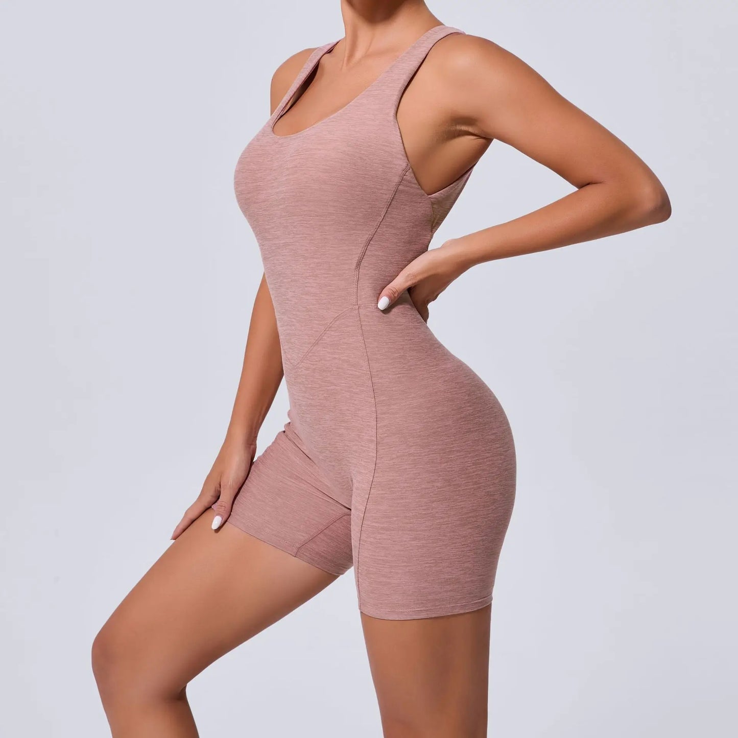 Seamless Yoga Sets Sports Fitness High Waist Hip-lifting Shorts Backless Shockproof Bra Suits Workout Gym Shorts Sets for Women