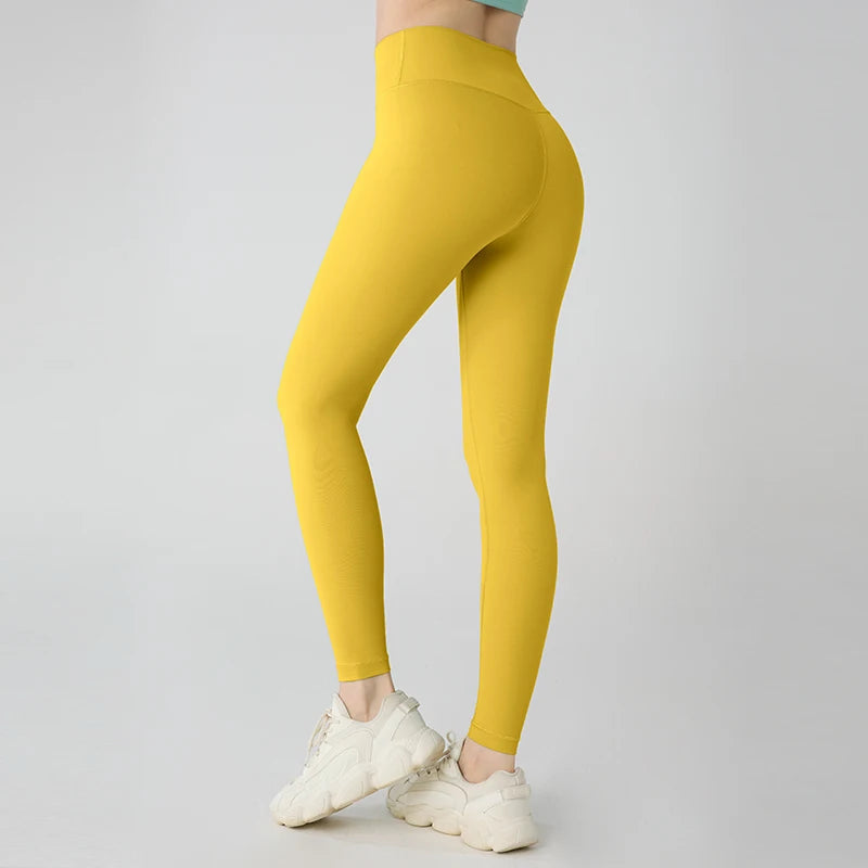 Summer Hot Sale Yoga Leggings Women High Waisted Hip Lifting Fitness Leggings Running Cycling Pants Breathable Sports Leggings