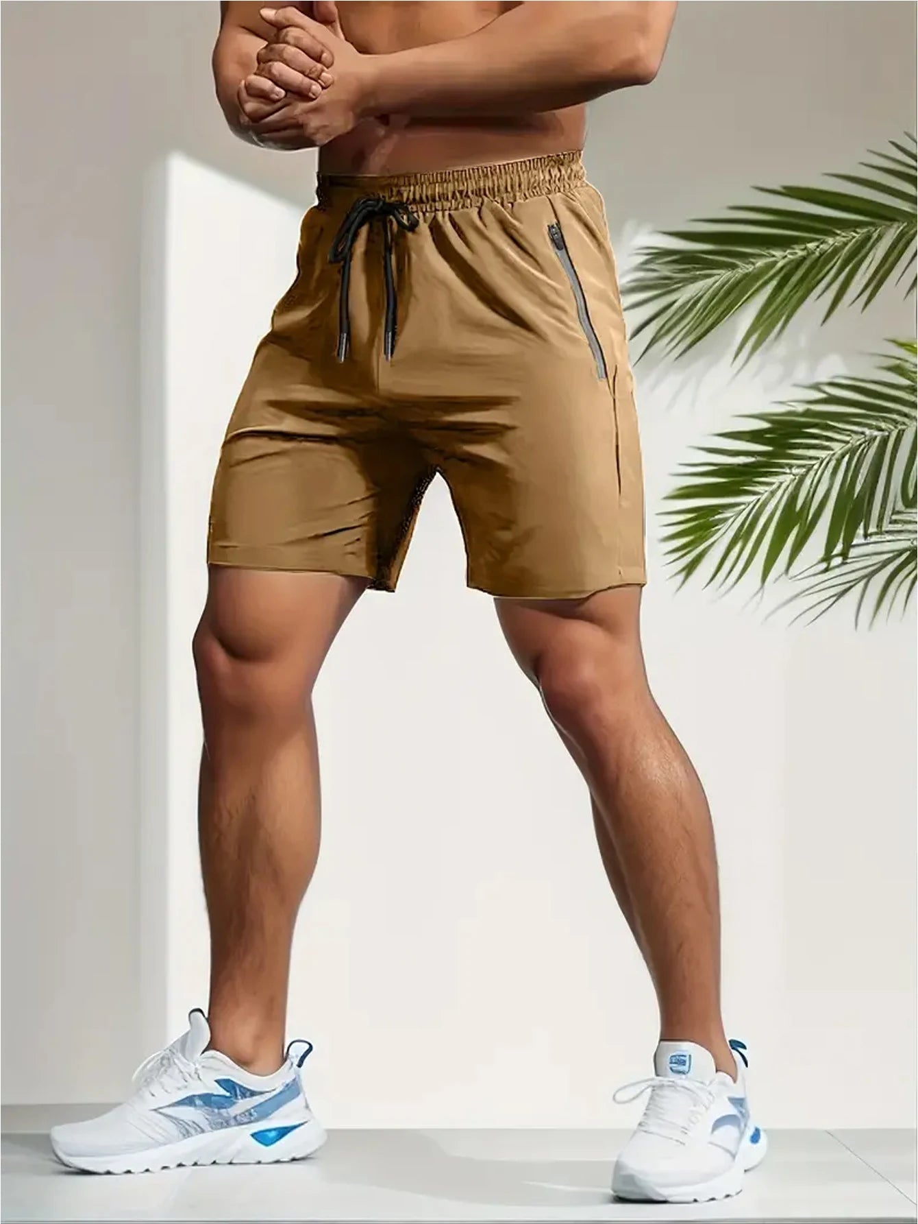 Men's solid-color casual shorts, the top choice for exercise, fitness, and running.