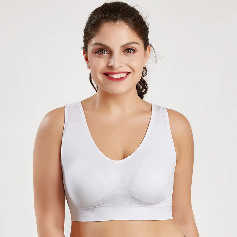 Plus Size Women Seamless Bra with Pads Big