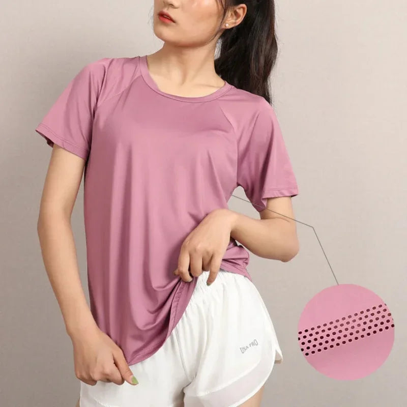 Plus Size Mesh Sports T-shirt