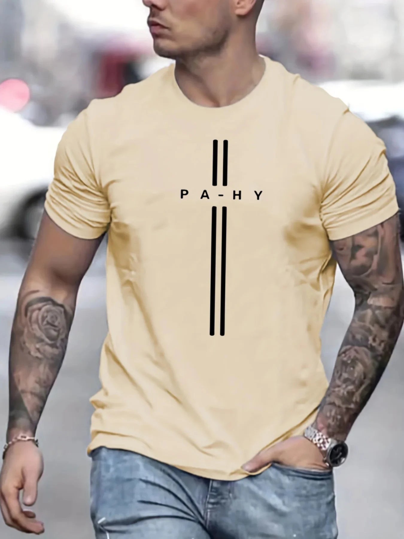 Men's 100% Pure Cotton Short Sleeved T-shirt