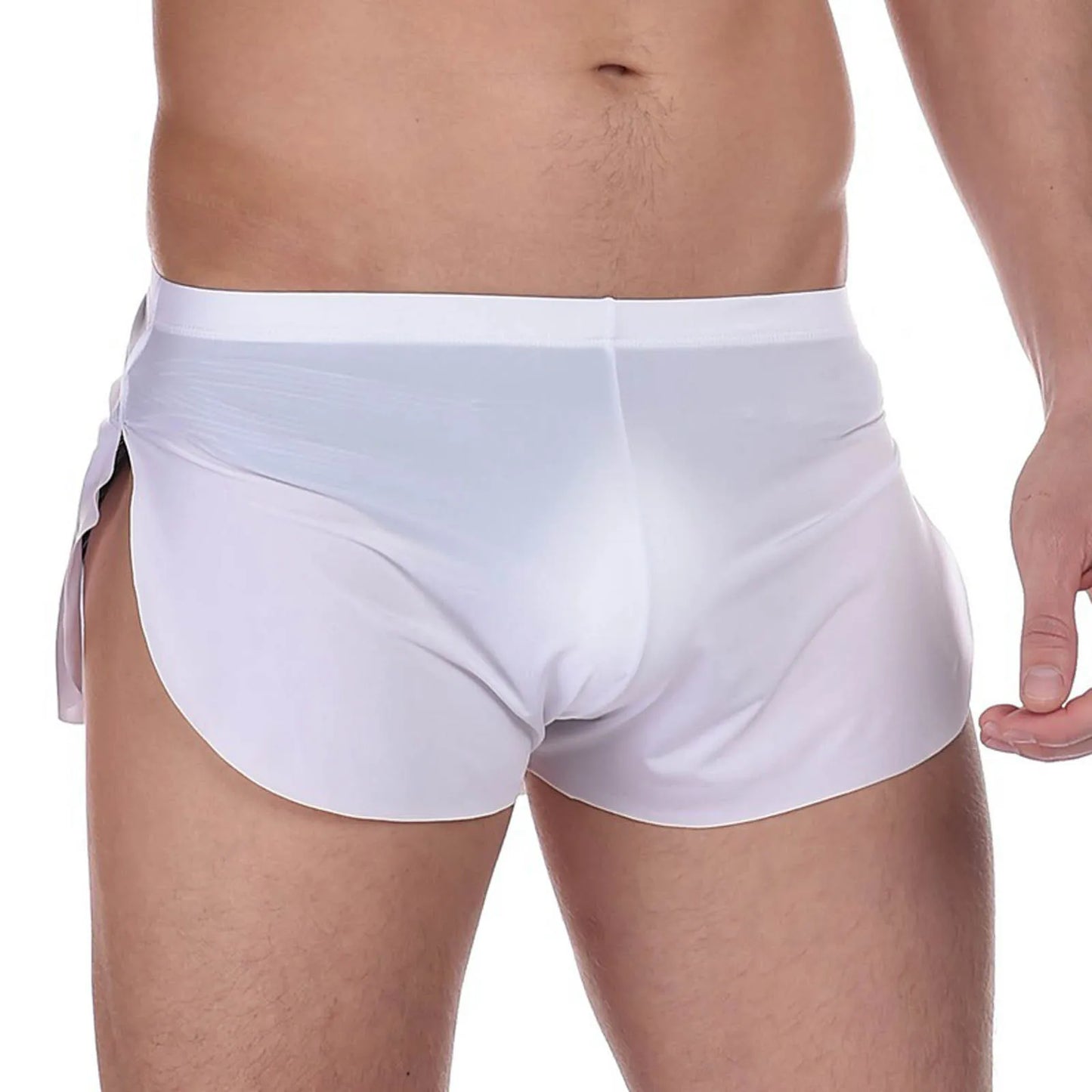 Sexy Men Running Shorts Low Waist Sportswear Men's Fitness Sexy Gym Underwear Short Pants Sweatpants Breathable Jogging Bottoms