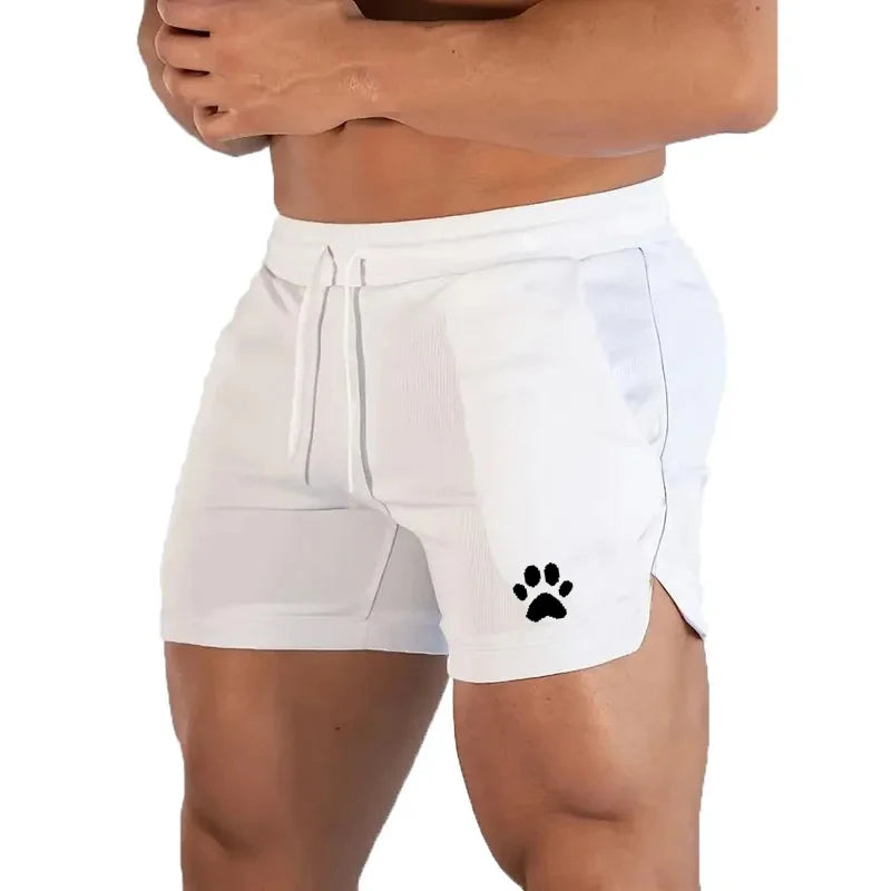 Men's Fitness Shorts  Bear Paw Print Fashion Casual Shorts Summer Outdoor Jogging Shorts Men's Home Pants Popular Fitness Shorts