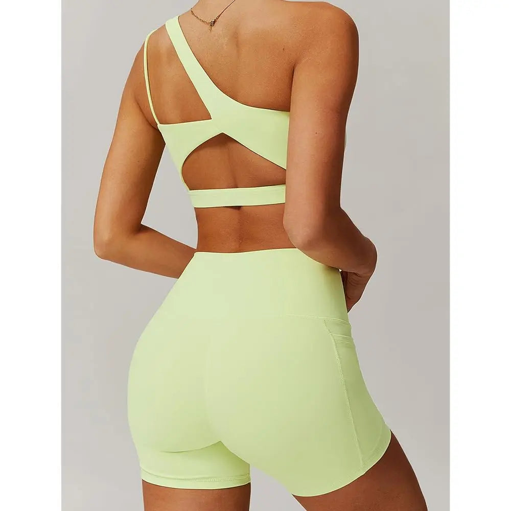 Free Shipping - 2 Piece Workout Sets for Women Sports Bra and Yoga Pants Outfits High Waist Butt lifting Shorts Jogger Outfits
