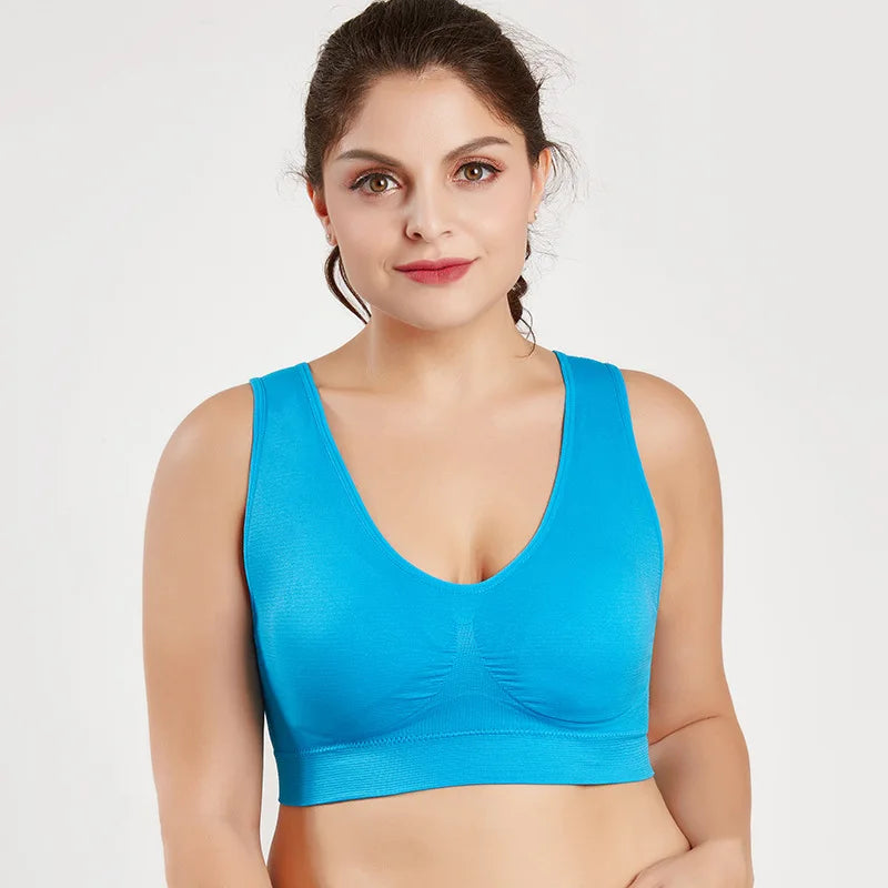 Plus Size Women Seamless Bra with Pads Big