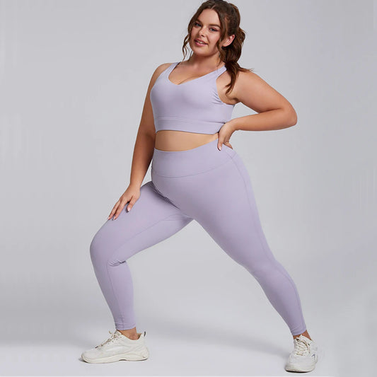 Plus Size  Spandex Butterfly Yoga Set