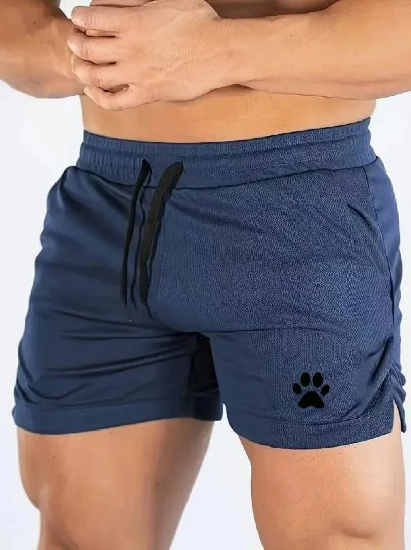 Men's Fitness Shorts  Bear Paw Print Fashion Casual Shorts Summer Outdoor Jogging Shorts Men's Home Pants Popular Fitness Shorts