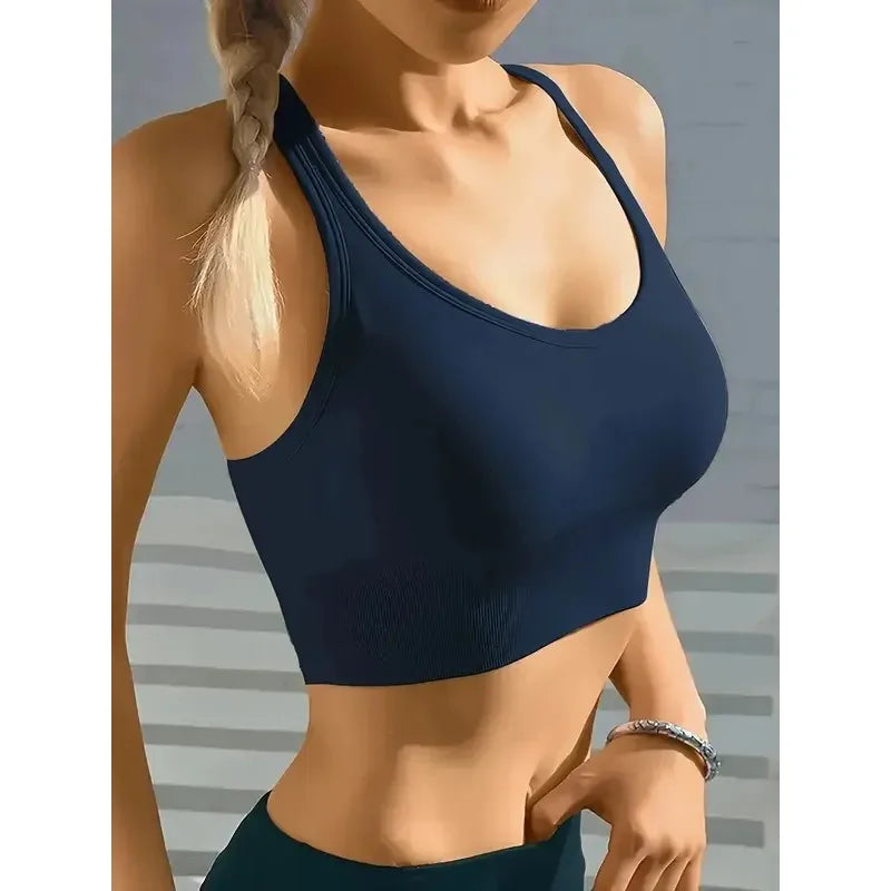 Women Underwear Sports Seamless Comfy & Breathable Push Up Yoga Tank Bra