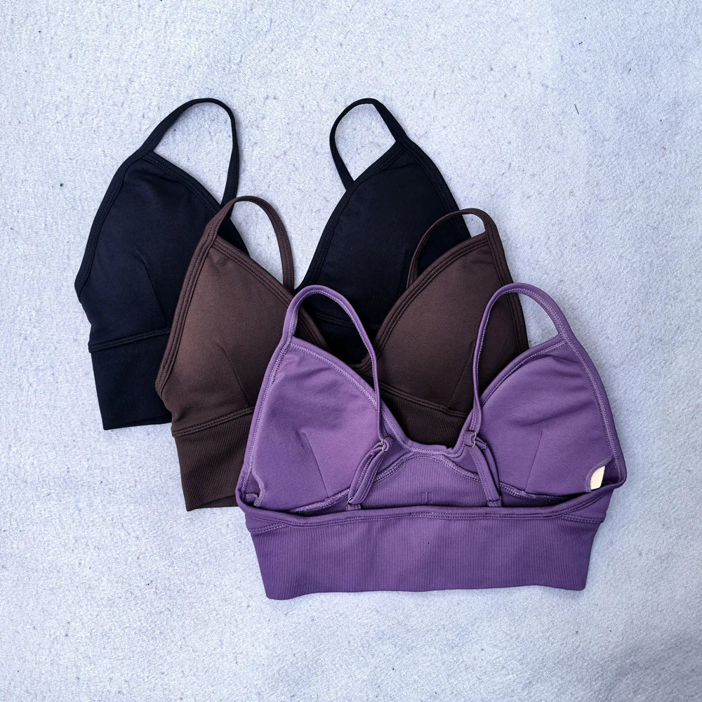 Scrunch Seamless Yoga Set Women Strappy Yoga Bra Top Low Waist Workout Shorts Sports Suit 2 Pieces Gym Set Fitness Clothes