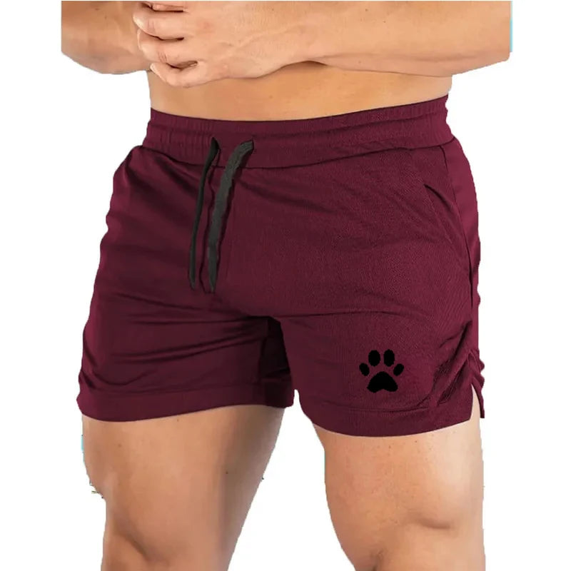 Men's Fitness Shorts  Bear Paw Print Fashion Casual Shorts Summer Outdoor Jogging Shorts Men's Home Pants Popular Fitness Shorts