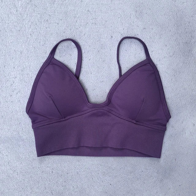 Scrunch Seamless Yoga Set Women Strappy Yoga Bra Top Low Waist Workout Shorts Sports Suit 2 Pieces Gym Set Fitness Clothes
