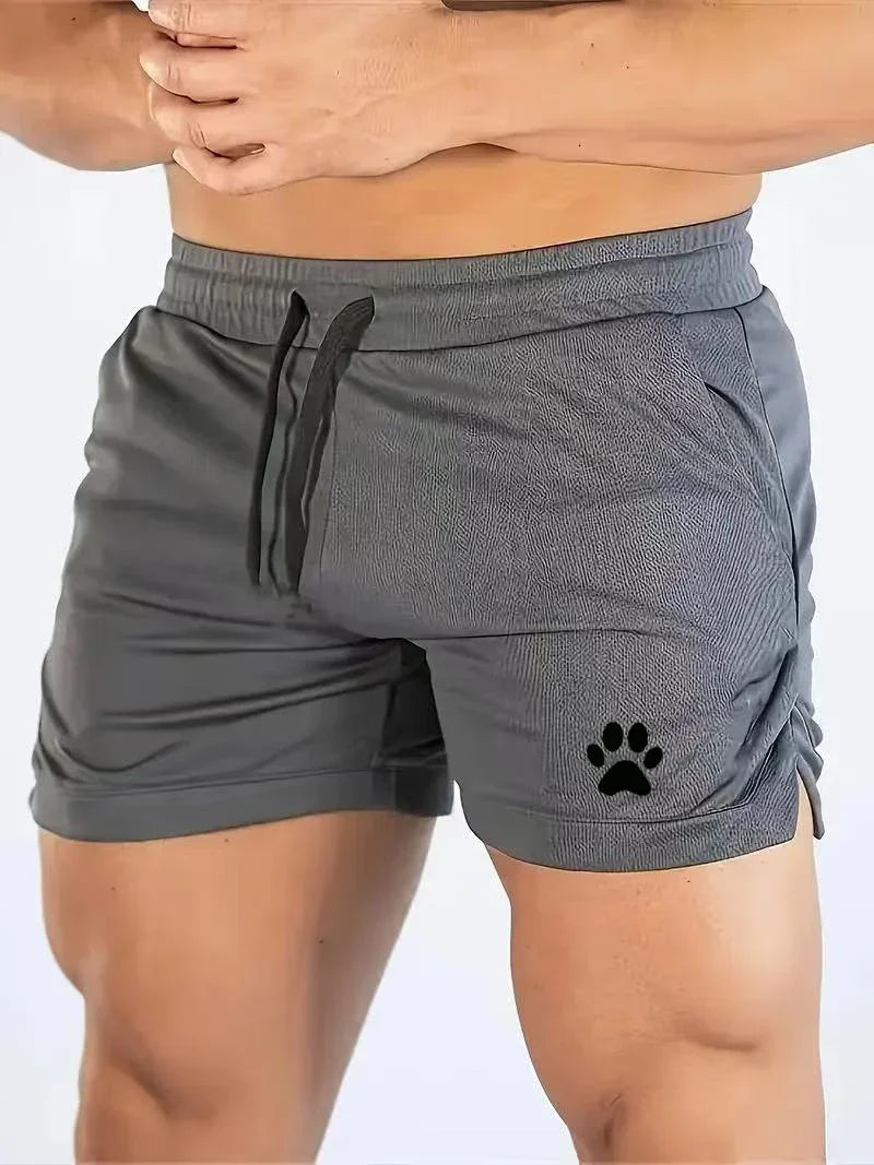 Men's Fitness Shorts  Bear Paw Print Fashion Casual Shorts Summer Outdoor Jogging Shorts Men's Home Pants Popular Fitness Shorts